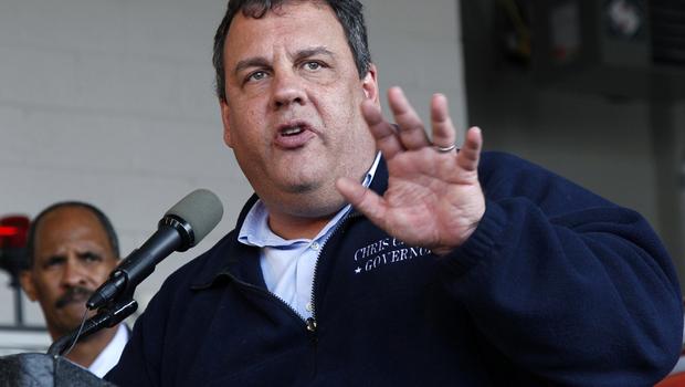 New Jersey Gov. Chris Christie addresses a gathering Oct. 27