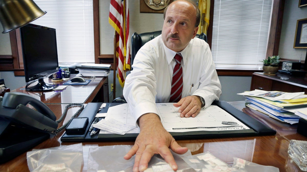  Ocean County, New Jersey, Prosecutor Joseph D. Coronato talks about packets of confiscated heroin in 2013. Since then, heroin use and overdose deaths have continued to rise across the country and particularly in New Jersey. (AP file photo) 