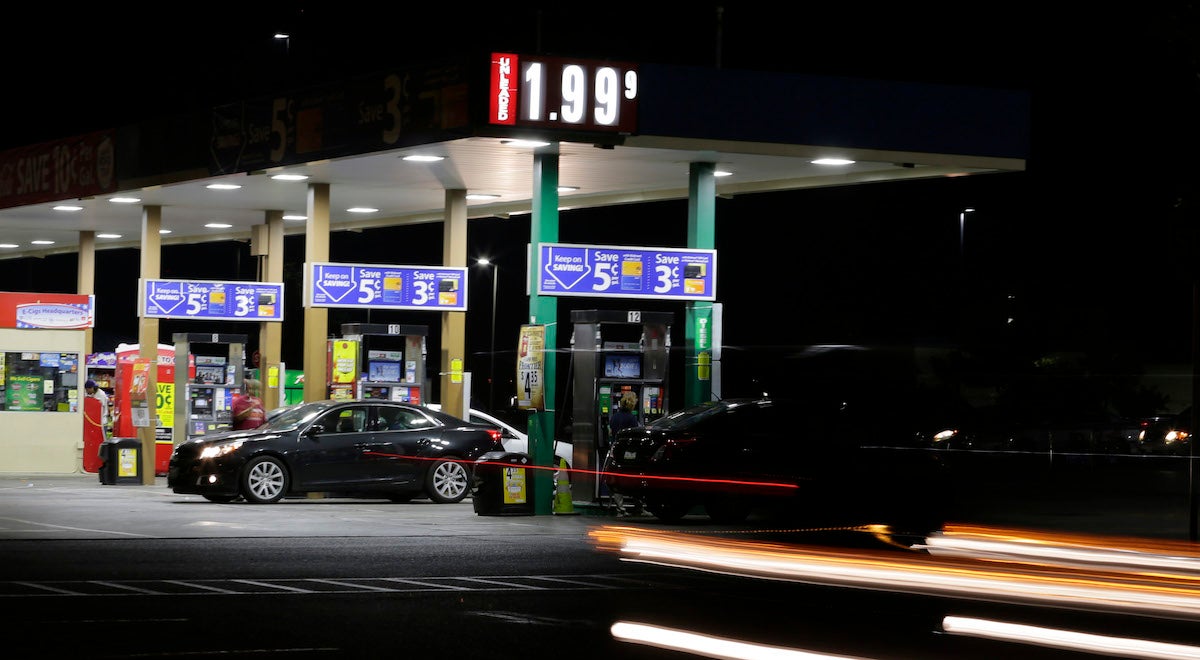  Falling gas prices dip below $2 a gallon in Texas. (AP Photo) 