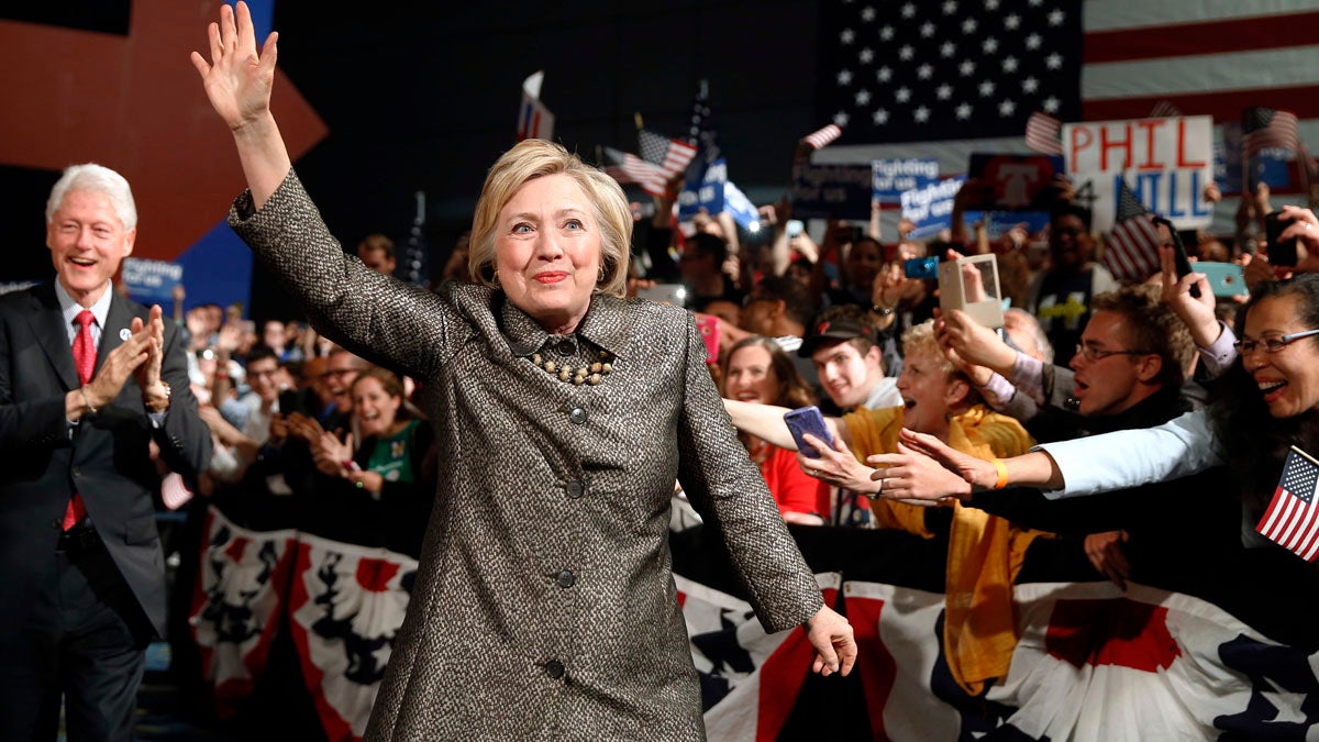 A new Fairleigh Dickinson University poll finds that 71 percent of voters believe Hillary Clinton has broken the glass ceiling for more women to become leading presidential candidates in future elections.
(AP photo/Matt Rourke)
