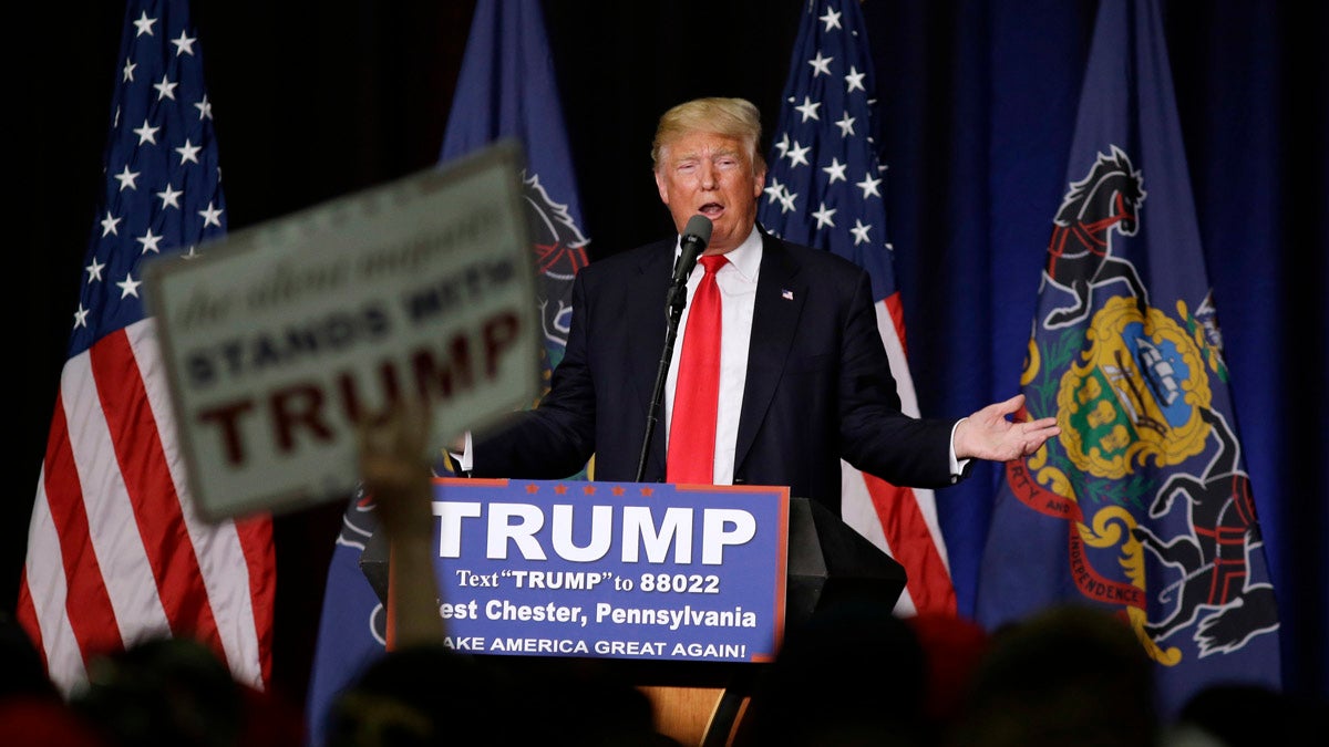 Donald Trump fires up the crowd during a spring  appearance in West Chester