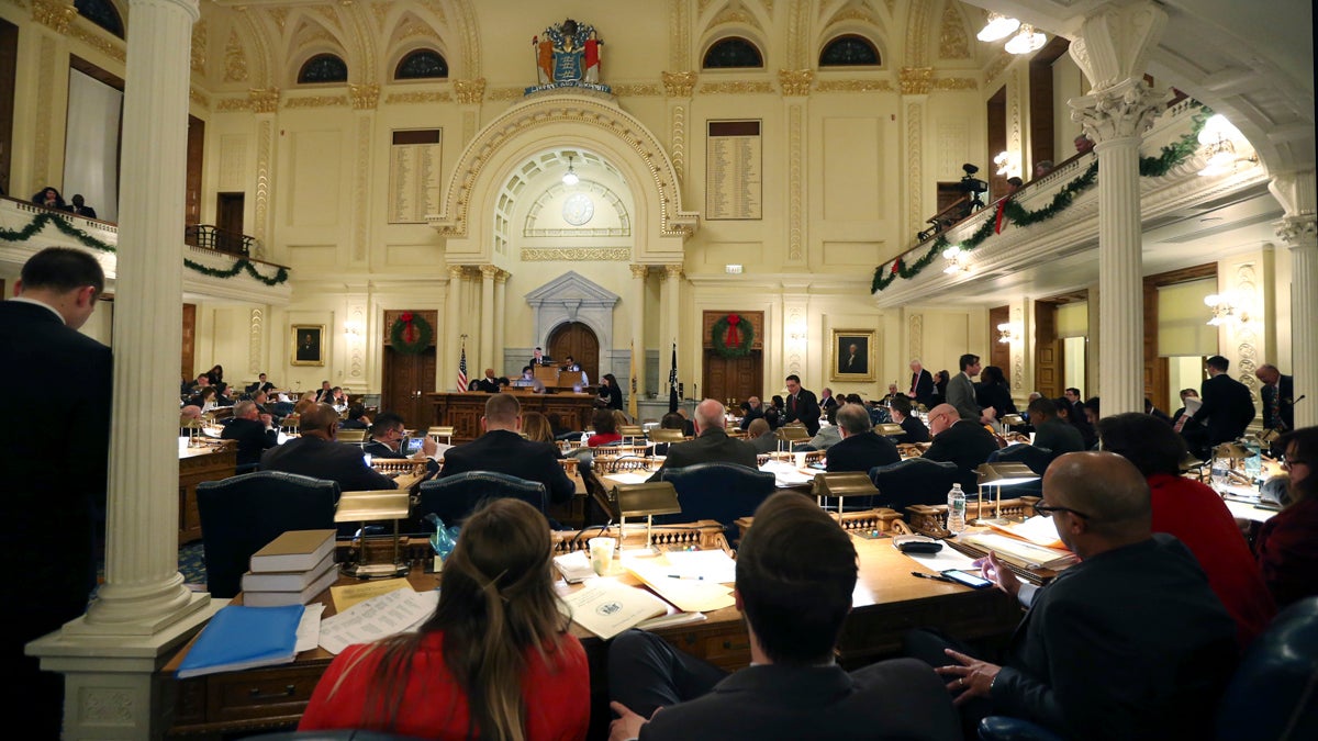 New Jersey Assembly chamber is seen during voting on bills at the Statehouse