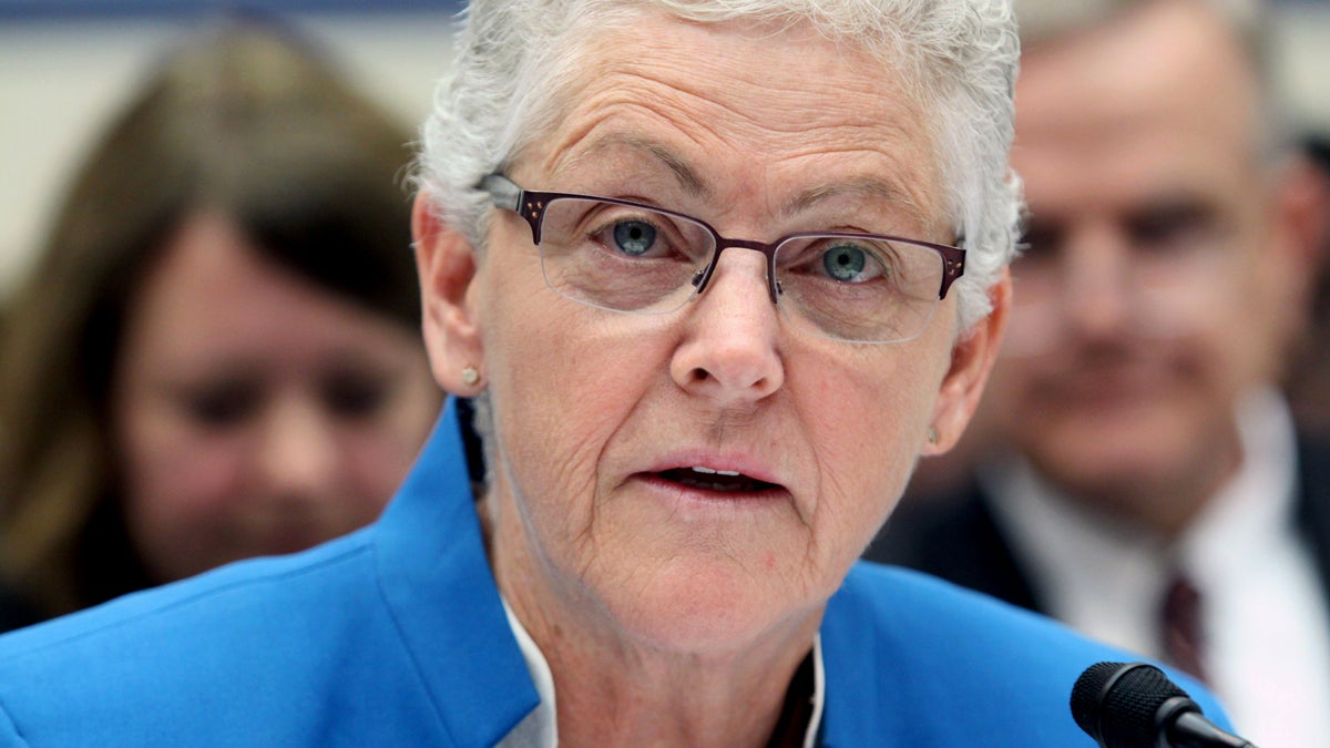  In September, Environmental Protection Agency  Administrator Gina McCarthy testifies on Capitol Hill in Washington. On Friday, New Jersey filed a court challenge to President Obama's Clean Power Plan, which aims to reduce greenhouse gas emissions. (AP Photo/Lauren Victoria Burke) 