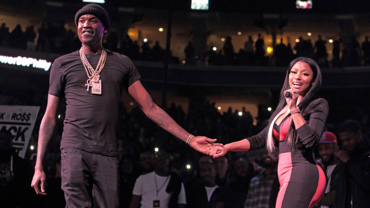  Meek Mill and Nicki Minaj perform at the Wells Fargo Center in October. (Photo by Owen Sweeney/Invision/AP) 