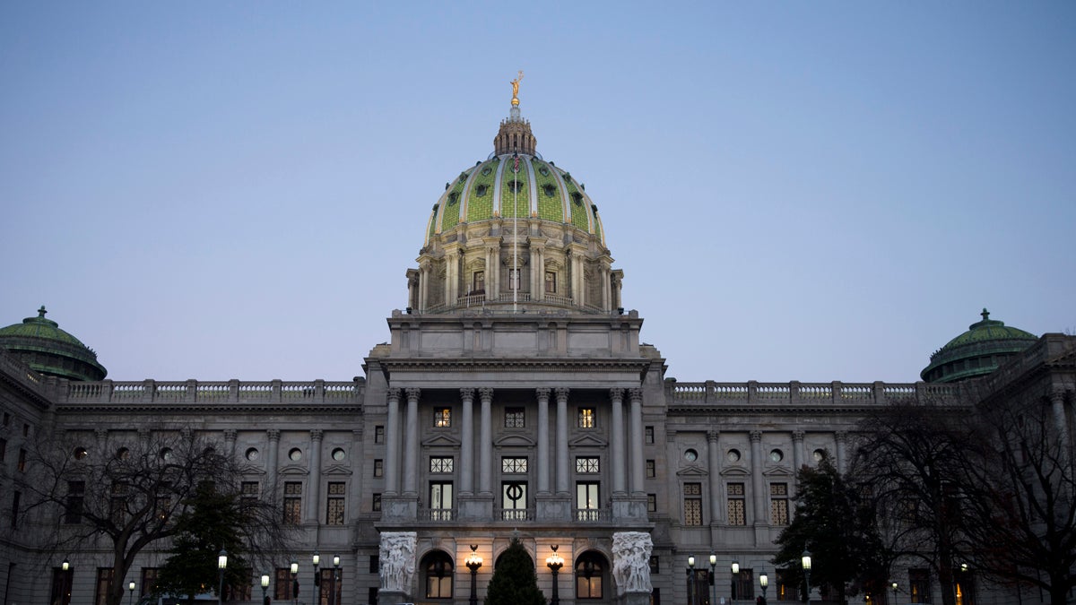 Pennsylvania's Capitol building was vandalized Sunday.(AP Photo/Matt Rourke)