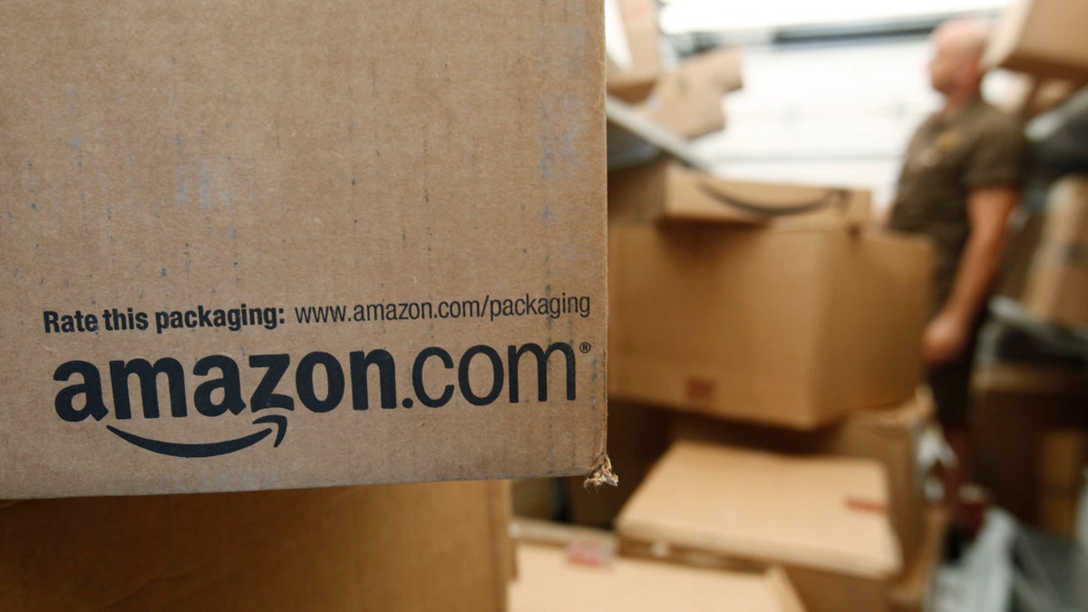In this Oct. 18, 2010 photo, an Amazon.com package awaits delivery from UPS (Paul Sakuma/AP Photo) 