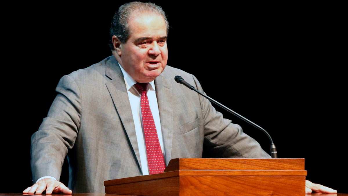 FILE - In this Oct. 20, 2015 file photo, Supreme Court Justice Antonin Scalia speaks at the University of Minnesota in Minneapolis. Senate Minority Leader Harry Reid of Nev., on Thursday blasted Scalia for uttering what he called 
