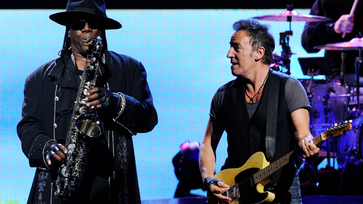  Bruce Springsteen performs alongside Clarence Clemons of the E Street Band (Chris Pizzello/AP Photo) 
