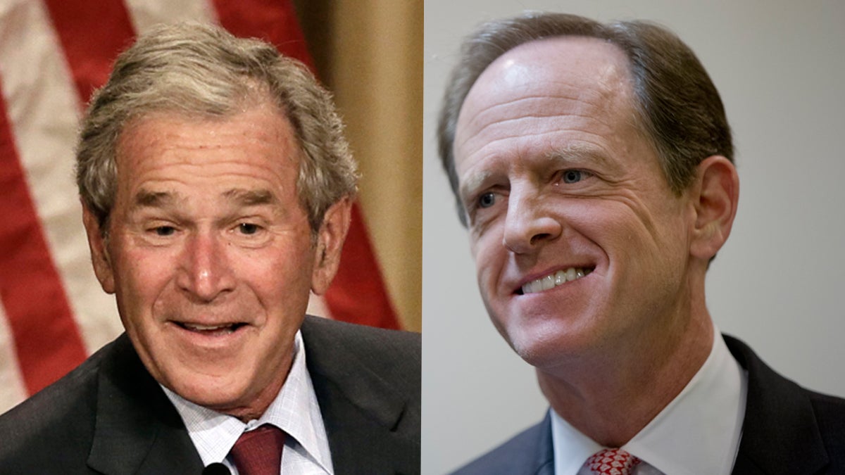 President George W. Bush (left) and Sen. Pat Toomey