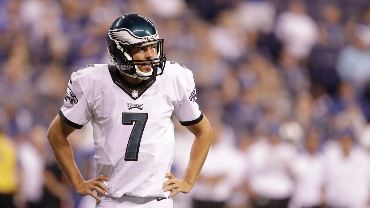 Philadelphia Eagles quarterback Sam Bradford (7) during the second half of an NFL preseason football game against the Indianapolis Colts in Indianapolis