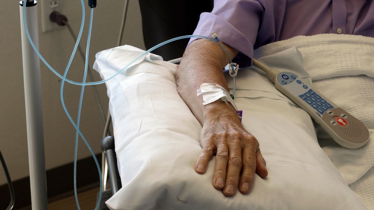  In this Thursday, Sept. 5, 2013 photo, chemotherapy is administered to a cancer patient (Gerry Broome/AP Photo) 