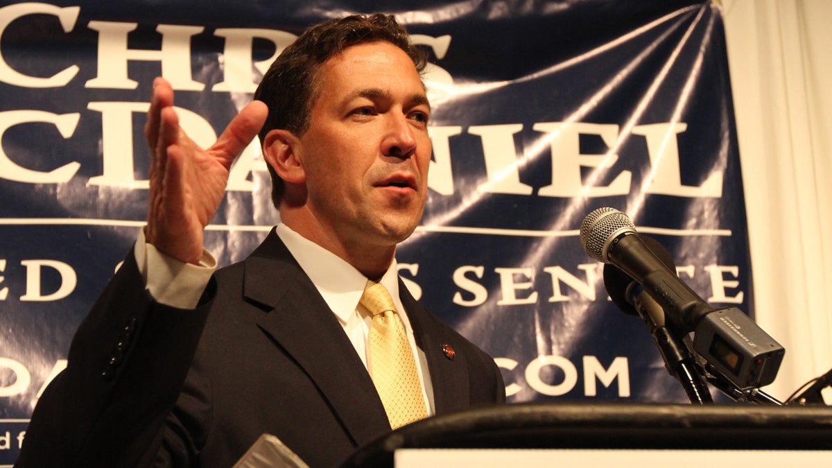  Chris McDaniel promises a victory to a late night audience Tuesday July 3, 2014, at the Lake Terrace Convention Center in Hattiesburg, Miss. McDaniel and six-term Sen. Thad Cochran dueled inconclusively Tuesday night at close quarters during Mississippi's primary election (George Clark/AP Photo) 