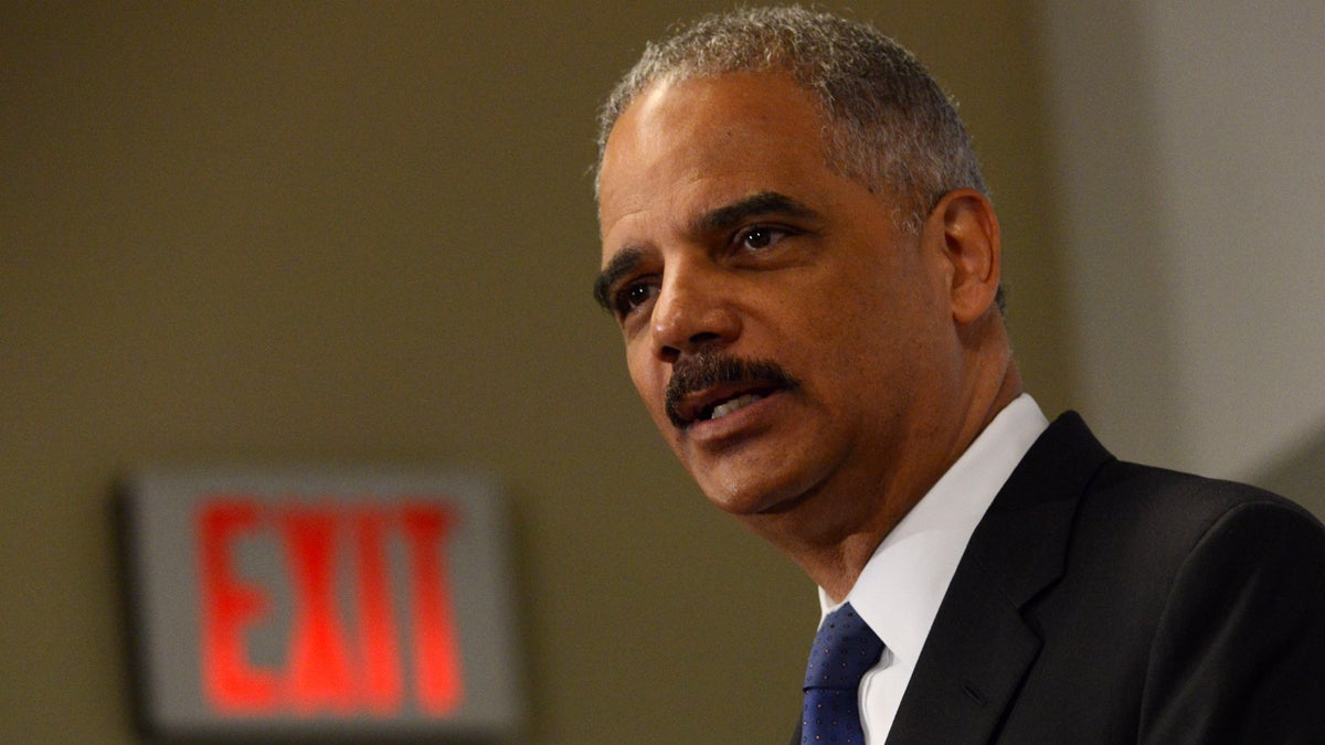  Outgoing Attorney General Eric Holder speaks at the Voting Rights Brain Trust event, Friday, Sept. 26, 2014, during the 2014 Congressional Black Caucus Annual Legislative Conference in Washington. On Thursday, Holder announced he would be stepping down as attorney general. (Molly Riley/AP Photo) 