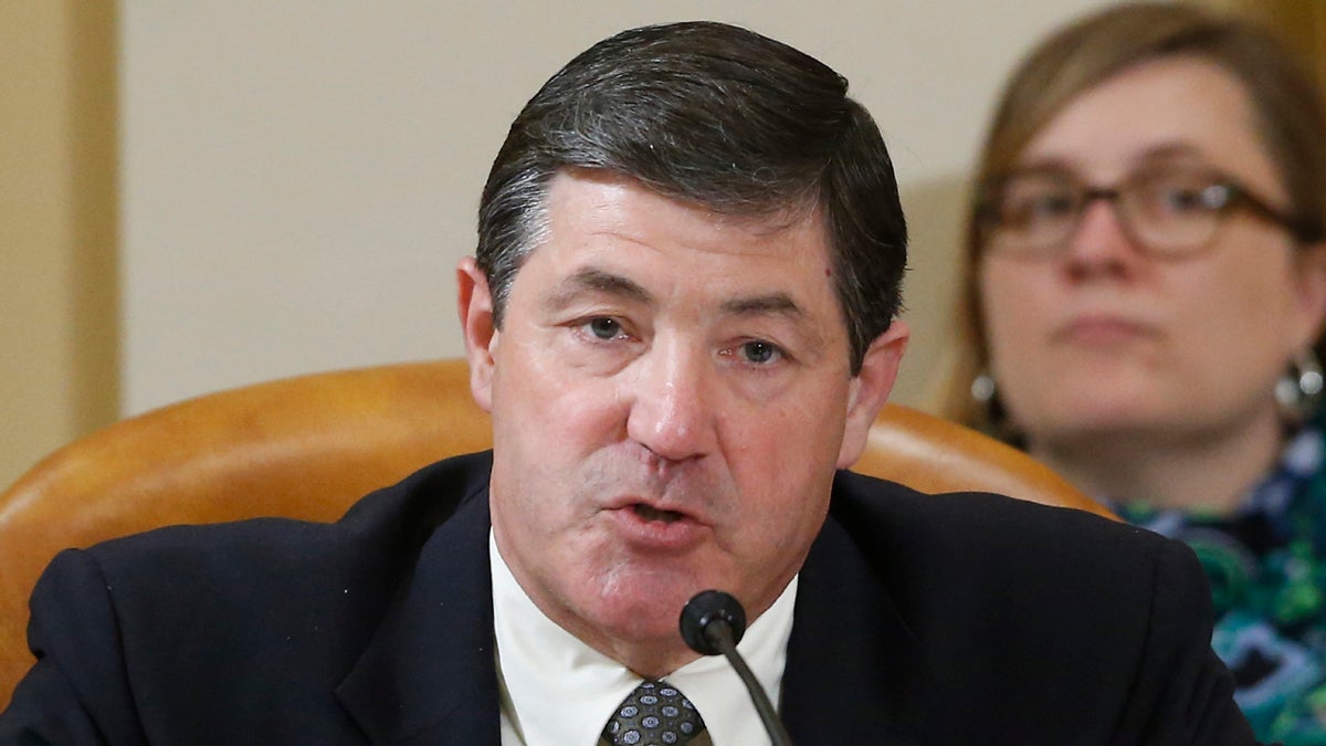  In this May 17, 2013 file photo, Rep. Jim Gerlach, R-Pa. speaks on Capitol Hill in Washington. Gerlach, one of a shrinking number of GOP moderates in the House, has announced he will retire from Congress at the end of his term. (Charles Dharapak/AP Photo, file) 