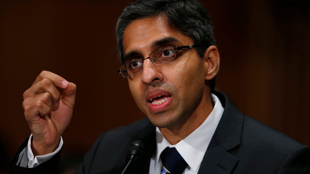  Dr. Vivek Hallegere Murthy, President Barack Obama's nominee to be the next U.S. Surgeon General, prepares to testify on Capitol Hill in Washington, Tuesday, Feb. 4, 2014, before the  Senate Health, Education, Labor, and Pensions Committee hearing on his nomination. (AP Photo/Charles Dharapak) 