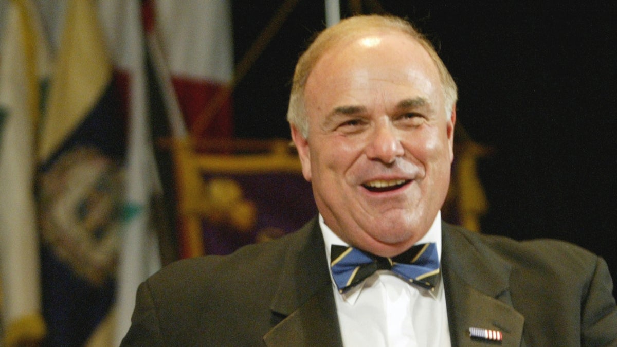  Gov. Edward Rendell at the Waldorf Astoria before receiving the Gold Medal for Distinguished Achievement from the Pennsylvania Society Saturday, Dec. 13, 2003, in New York. (Diane Bondareff/AP Photo) 