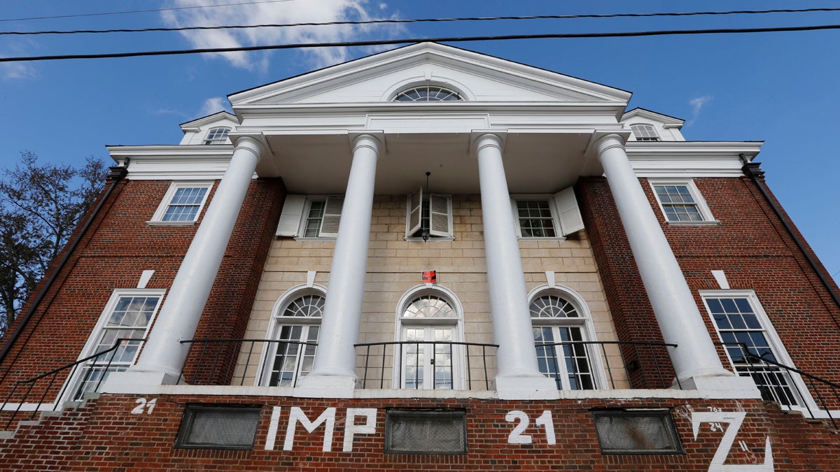  The Phi Kappa Psi fraternity house at the University of Virginia in Charlottesville, Va., Monday, Nov. 24, 2014. A Rolling Stone article last week alleged a gang rape at the house which has since suspended operations. (Steve Helber/AP Photo) 