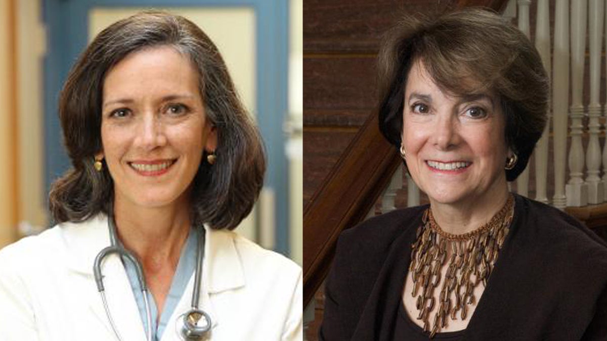  Dr. Valerie Arkoosh (left) leads the field of Democrats in funds raised for the 13th Congressional district race in Pennsylvania, including front runner Marjorie Margolies (right).  