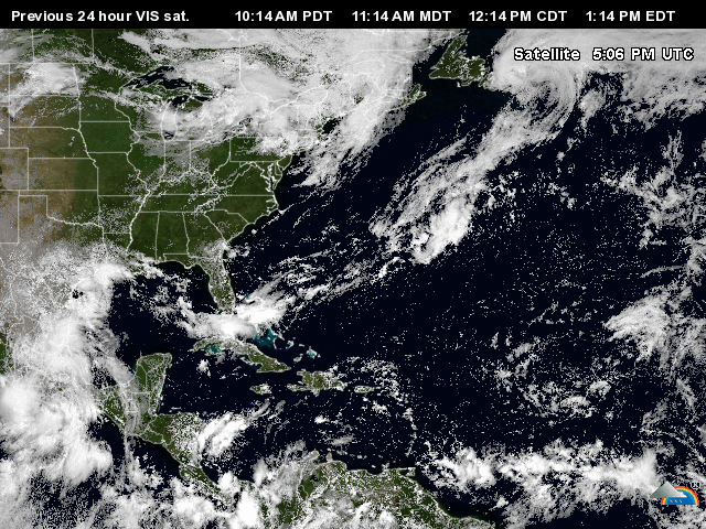  The current Atlantic visible satellite image. (Image: The Weather Underground) 