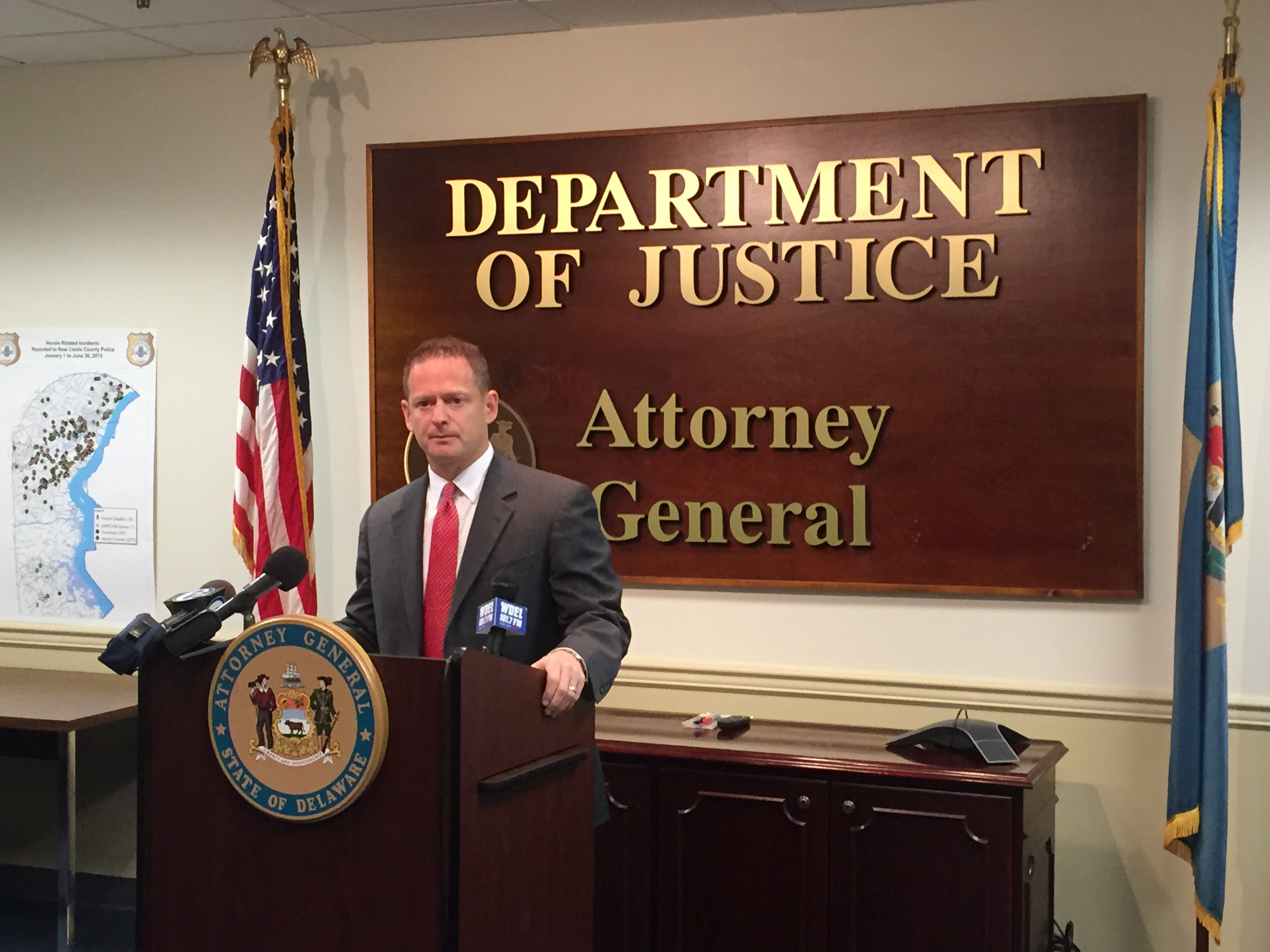  Attorney General Matt Denn announced a four-part plan Thursday to attack heroin addiction in Delaware.  