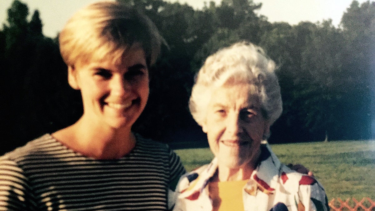 The author is shown with her aunt Lolly in the mid-'90s. (Courtesy of Courtenay Harris-Bond)