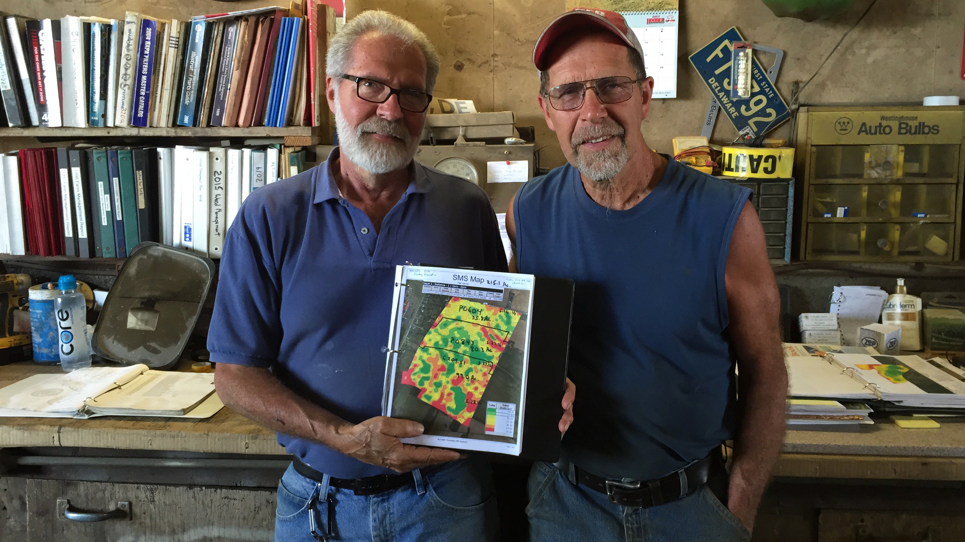 Dave and Ed Baker have been farming their land in Delaware since the 1960s. They started adopting precision ag technology in 2002. (Irina Zhorov/The Pulse)