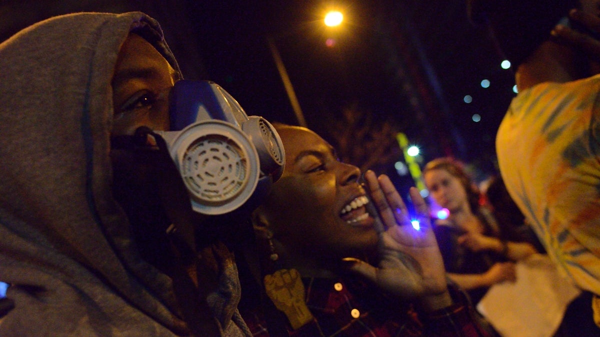  Protestors took to the streets of Philadelphia after the grand-jury decision was announced on Monday night. (Bas Slabbers/for NewsWorks) 