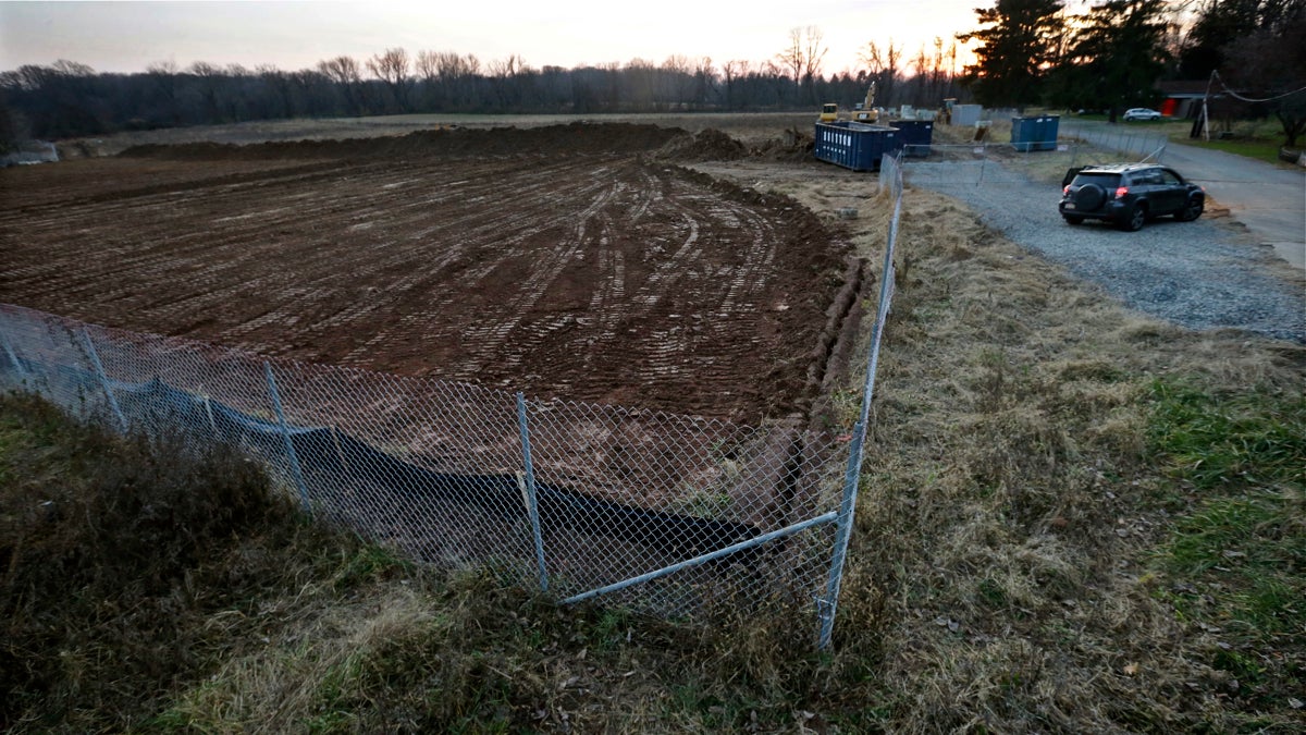 Removal of a tree line has taken place as preparations are made for the construction of new housing at the Institute of Advanced Study in Princeton