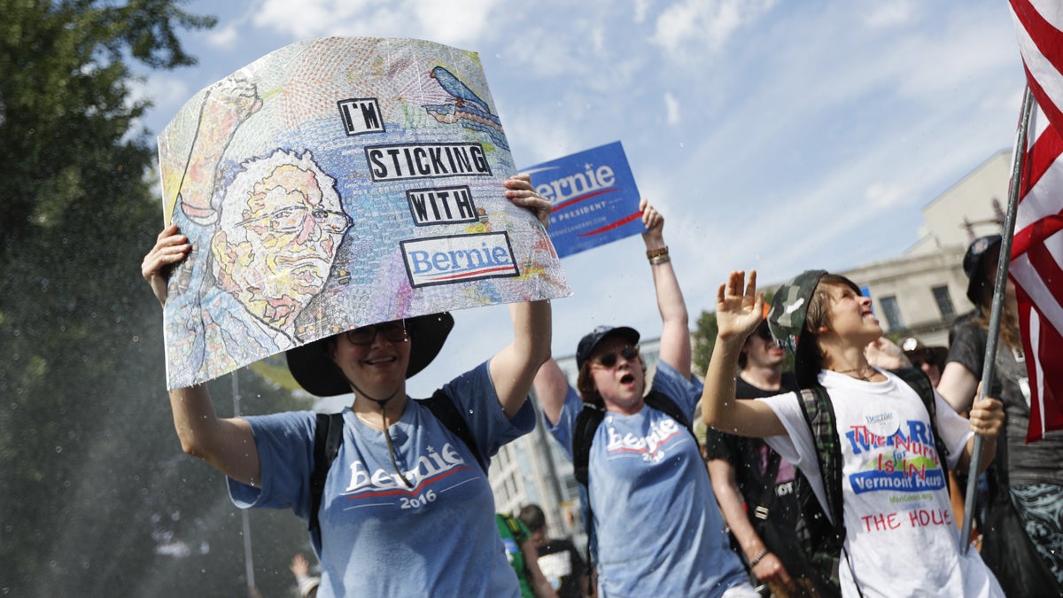 Supporters of Sen. Bernie Sanders