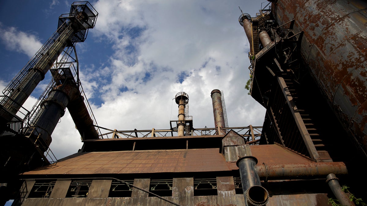  A section of the five surviving blast furnaces of the former Bethlehem Steel Co. (Lindsay Lazarski/WHYY) 