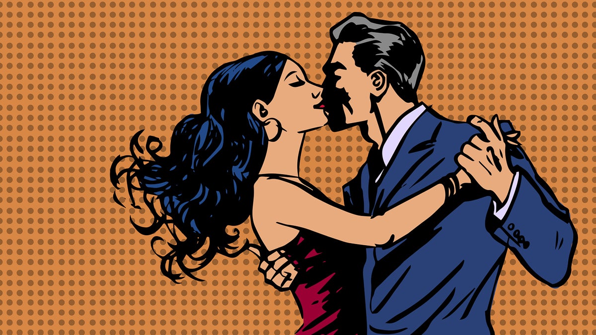 (<a href='http://www.bigstockphoto.com/image-91581482/stock-vector-man-and-woman-kiss-dance-tango-pop-art'>Bigstock.com</a>)