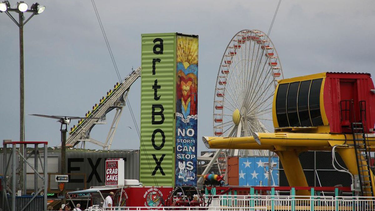  With artBOX, a new attraction at Adventure Pier in Wildwood, pier owner Jack Morey is trying to appeal to a wider audience. (Emma Lee/for NewsWorks) 