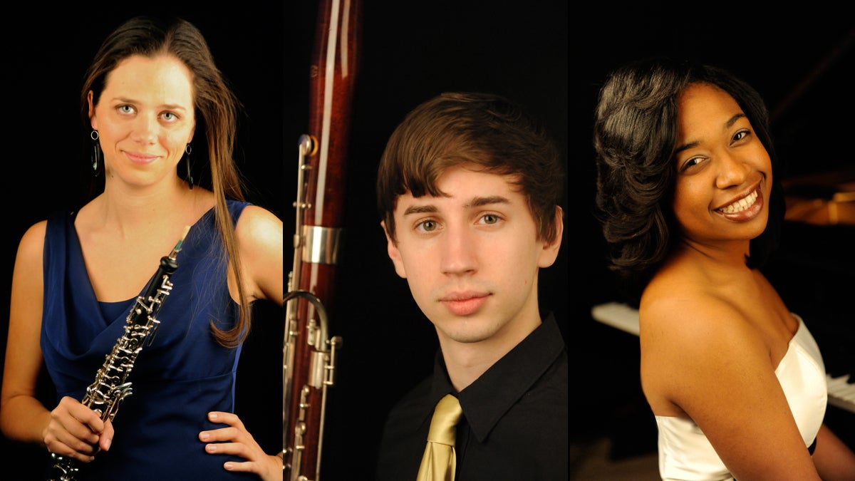  The BOK trio (from left) oboist Alexandra von der Embse, bassonist Wade Coufal and keyboardist Michelle Cann, will be the first Curtis graduates to participate in ArtistYear. (Photos provided by Pete Checchia) 