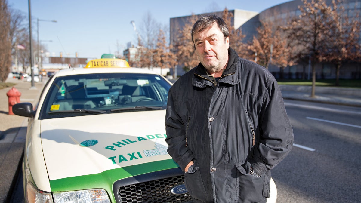  Boris Kautsky is manager and operator of CoachTrans, Inc., taxicab service in the Philadelphia area. He'd like to retire, but he says Uber has made that impossible for him. (Lindsay Lazarski/WHYY) 
