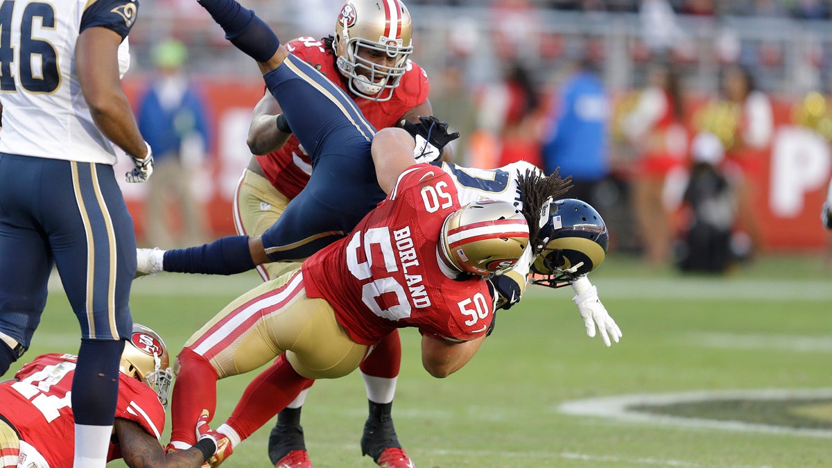 Chris Borland was a standout linebacker in his first year in the NFL. (AP Photo/Ben Margot)