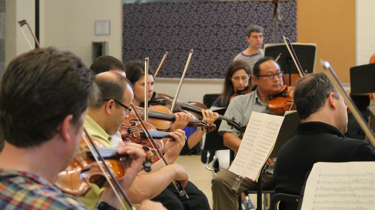  Side-by-Side musicians rehearse for Saturday's performance. (Courtesy of Black Pearl Chamber Orchestra) 