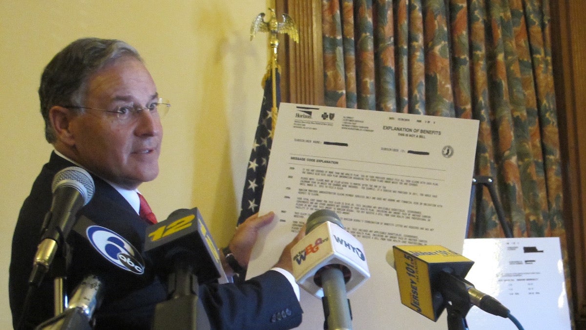 Assemblyman Jon Bramnick says the coded information on the explanation of benefit is hard for consumers to understand. (Phil Gregory/WHYY)