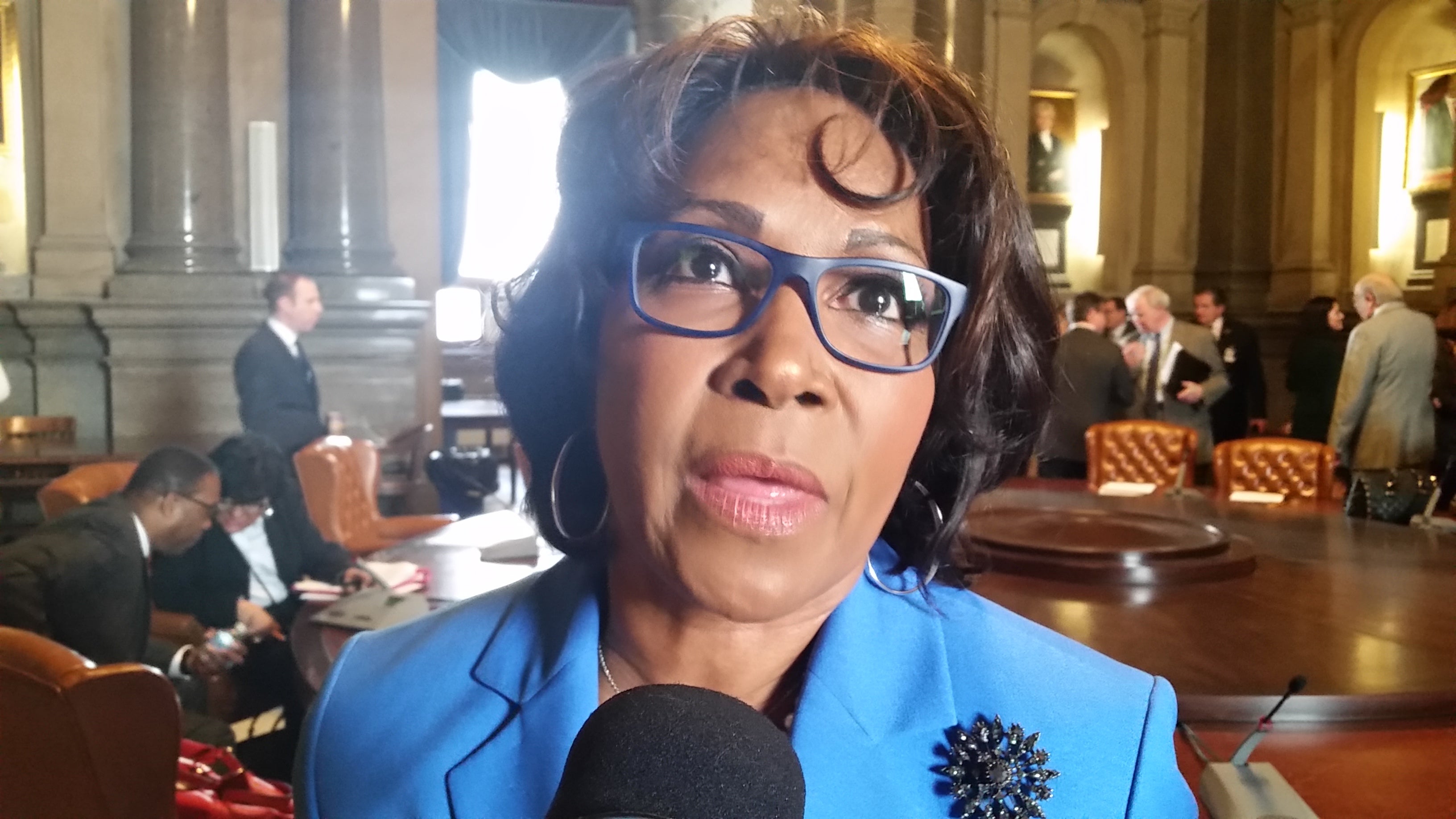 brb-2 Philadelphia City Councilwoman Blondell Reynolds Brown wants corporations who make large donations to Philadelphia public schools to receive a city tax credit. (Tom MacDonald/WHYY)