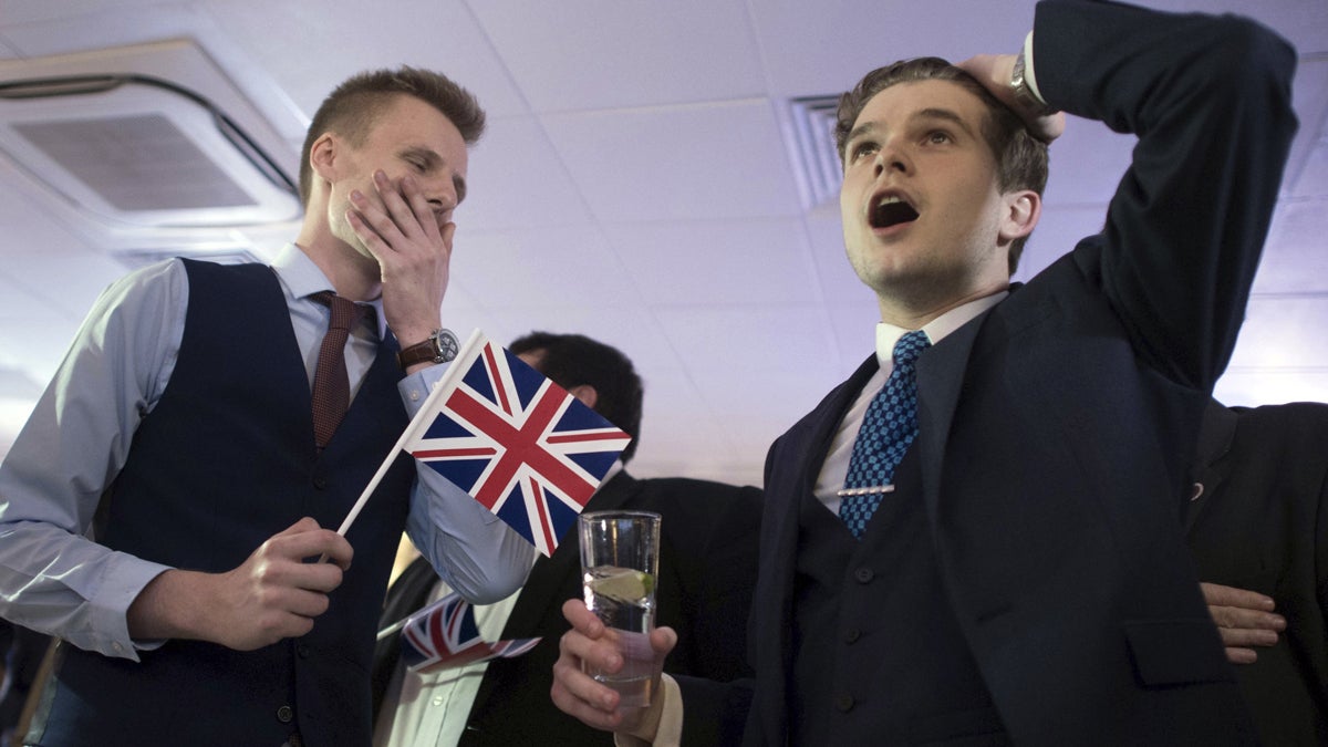 Supporters of leaving the E.U. celebrate at a party hosted by the Leave campaign in central London. (Stefan Rousseau/PA Wire)