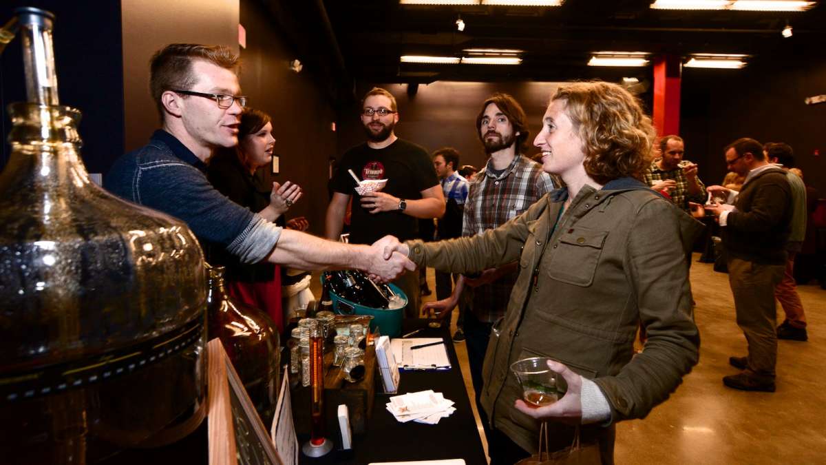  #whyilovephilly party attendees enjoyed many locally inspired brews, drinks and bites and even got a chance to meet some of the makers. (Bas Slabbers/for NewsWorks) 