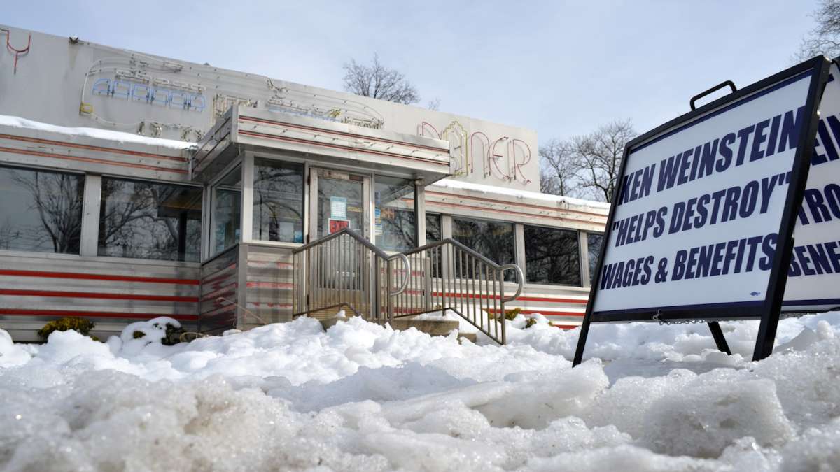  A sign outside the Trolley Car Diner in Mt. Airy. (Bas Slabbers/for NewsWorks) 