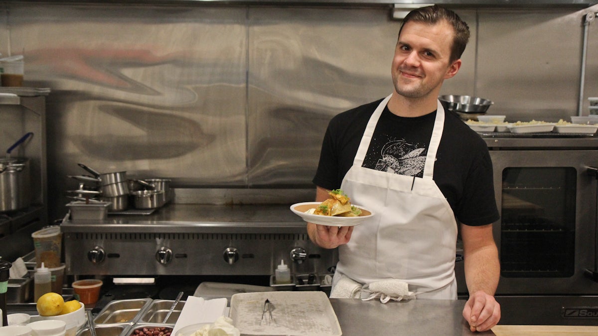 Rob Marzinsky is chef of Point Breeze's Buckminster's. (Kimberly Paynter/WHYY)