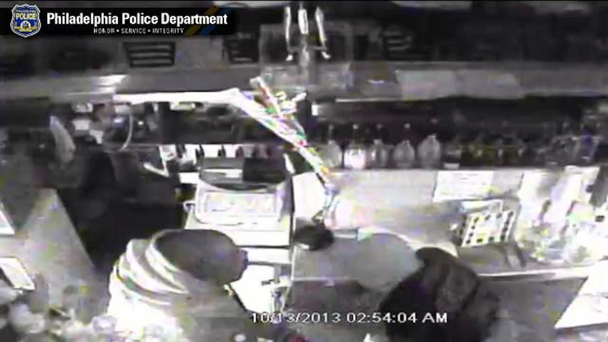  Surveillance footage of a Sunday morning burglary at Victor's Tavern. (Courtesy of PPD) 