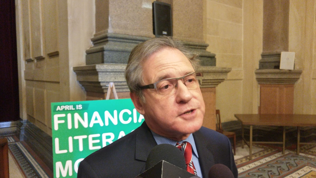 Philadelphia City Controller Alan Butkovitz will  help teach city kids how to handle their money — and their debts - as part of a financial literacy program. (Tom MacDonald/WHYY)