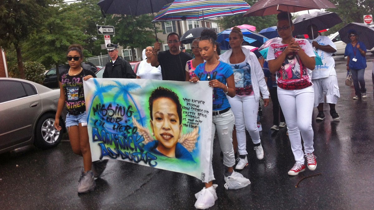 camden_andujar_memorial1200 Friend and family of Dominick Andujar remember the 6-year-old one year after the boy was killed by an intruder. (Elizabeth Fiedler/WHYY)