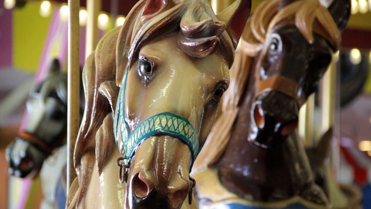  The Dentzel animals can be identified by their 'sweet faces that beckon to you,' according to Dr. Floyd Moreland, who renovated the ride in the 1980s. (Emma Lee/WHYY) 