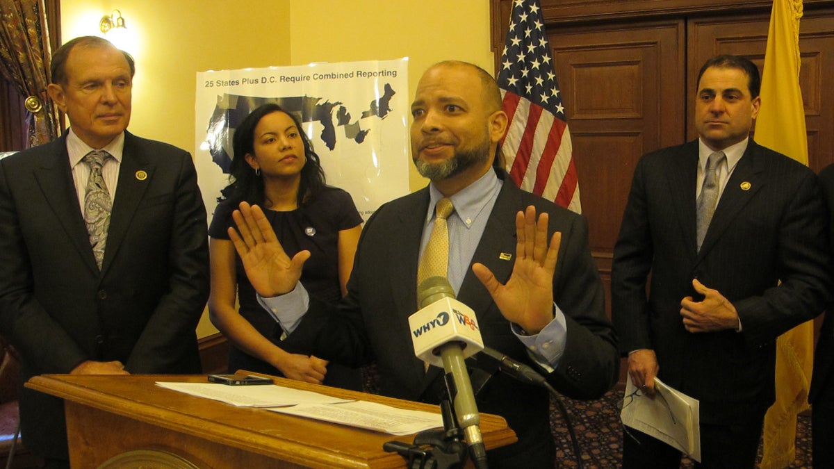  Erick Cedano says the bill to close a loophole allowing large companies to dodge New Jersey's corporate income tax would provide tax fairness. (Phil Gregory/WHYY) 