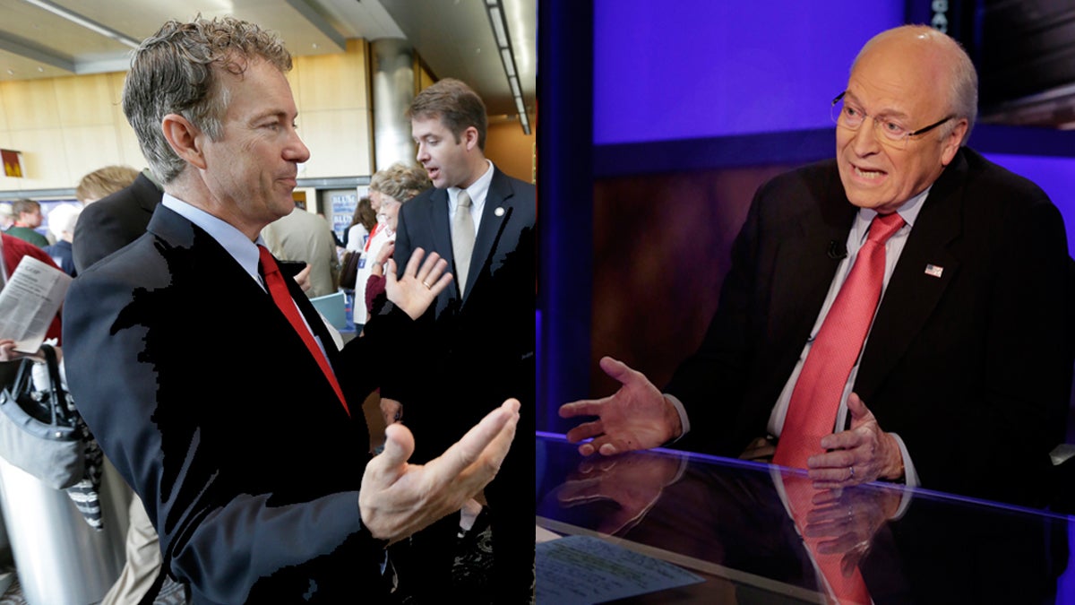  Republicans are profoundly split these days over foreign policy, as the ongoing Rand Paul-Dick Cheney pugilism shows. (AP file photos) 