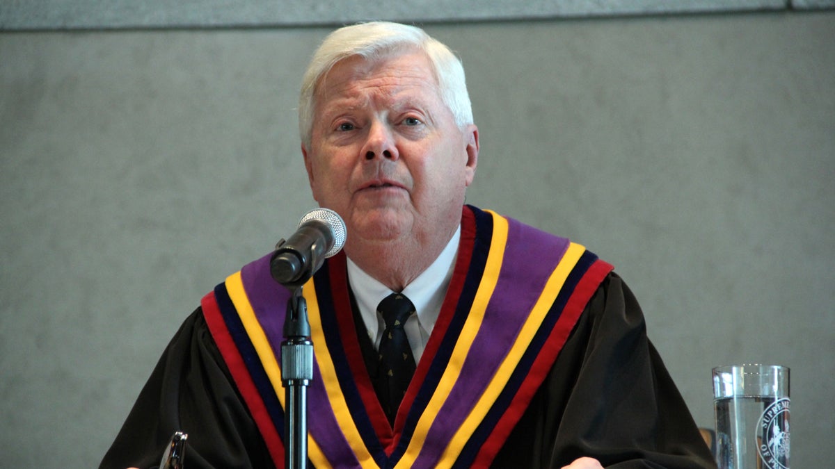 Pennsylvania Supreme Court Chief Justice Thomas G. Saylor wrote for the majority in the decision that stripped the School Reform Commission of its power to cancel provisions of the state school code. (NewsWorks file photo) 