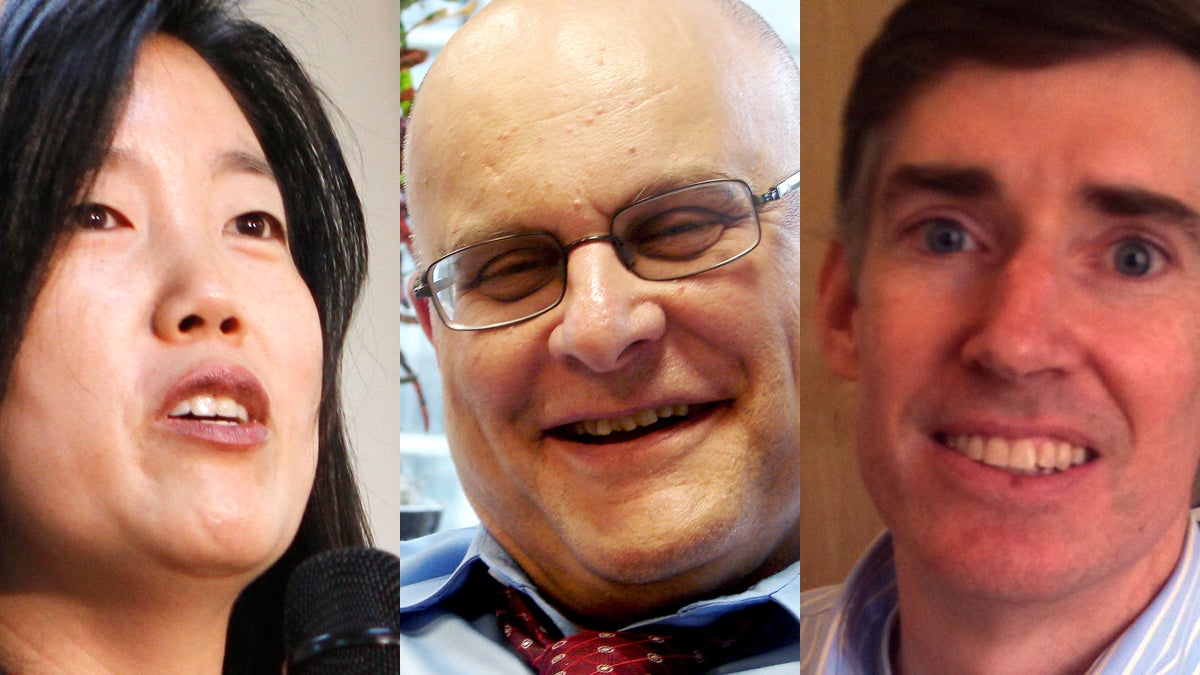  From left: Michelle Rhee (AP Photo, file), Jeremy Nowak, Mark Gleason (NewsWorks, file) 